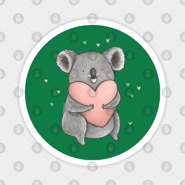 Koala Heart Magnet by Sophie Corrigan